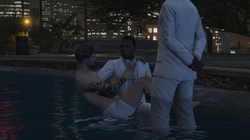 Baptism in progress